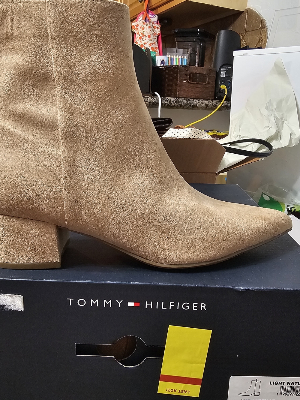 Tommy Hilfiger Tan Suede Ankle Boots